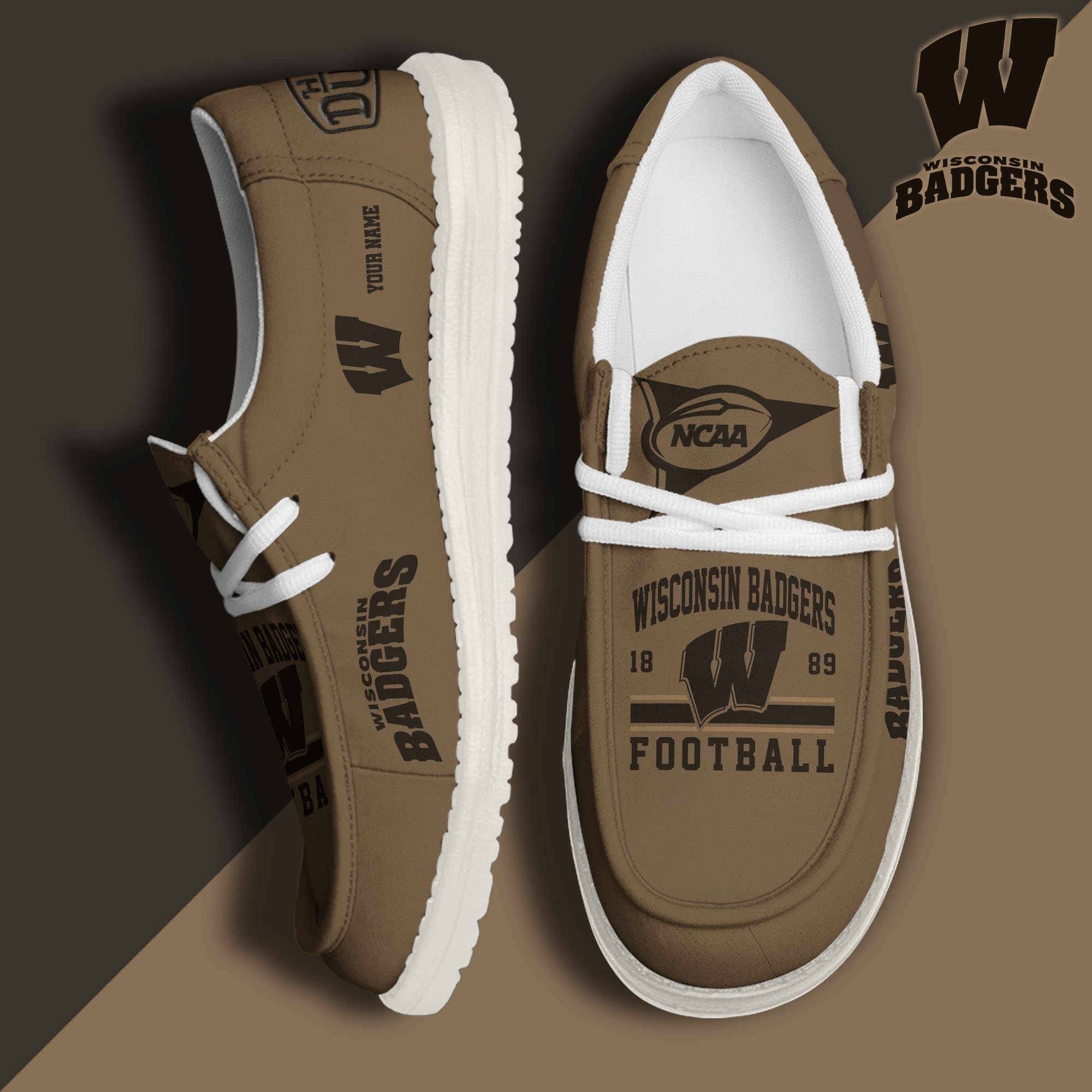 Wisconsin Badgers Personalized Hey Dude Shoes For Men And Women ST6340