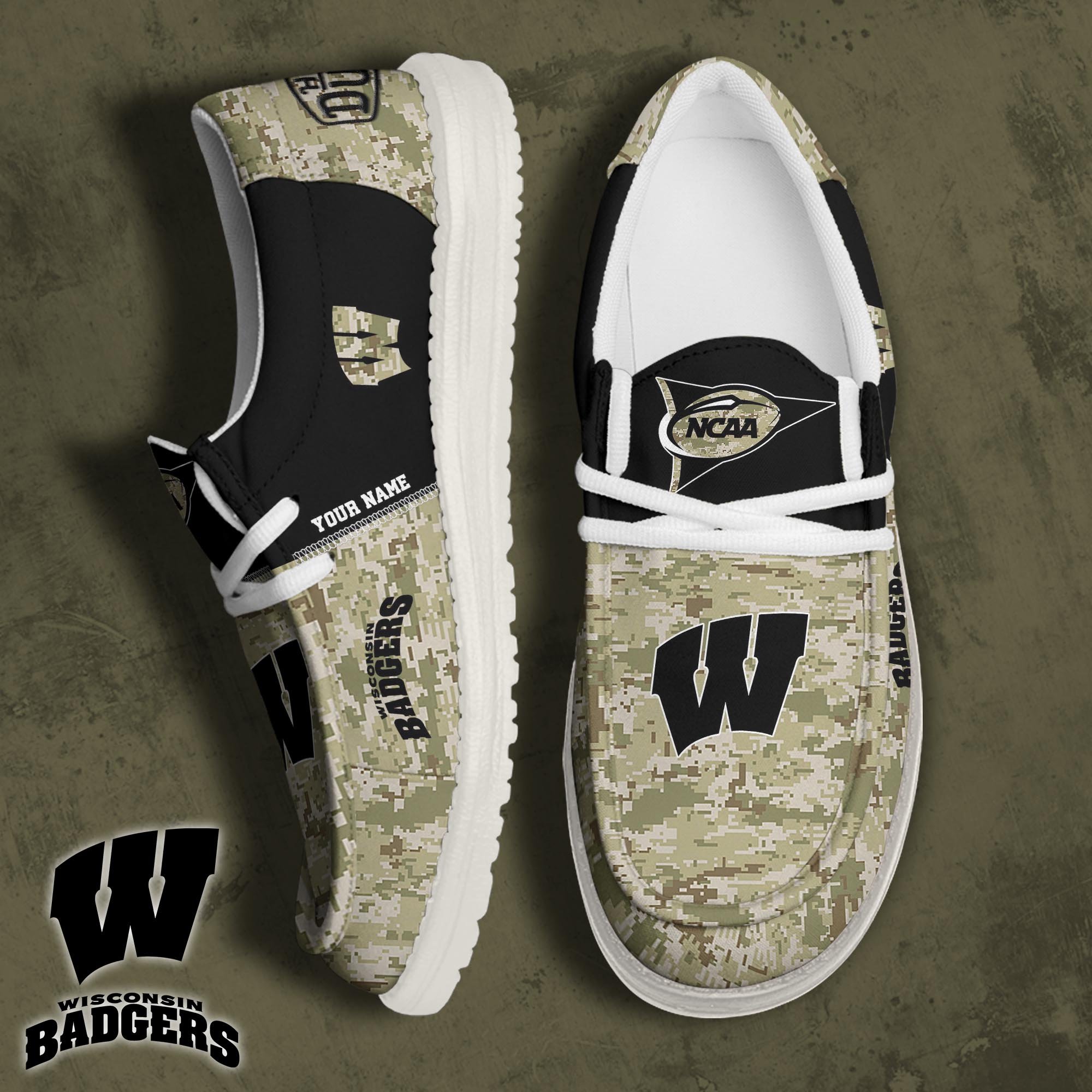 Wisconsin Badgers Personalized Hey Dude Shoes For Men And Women ST6686