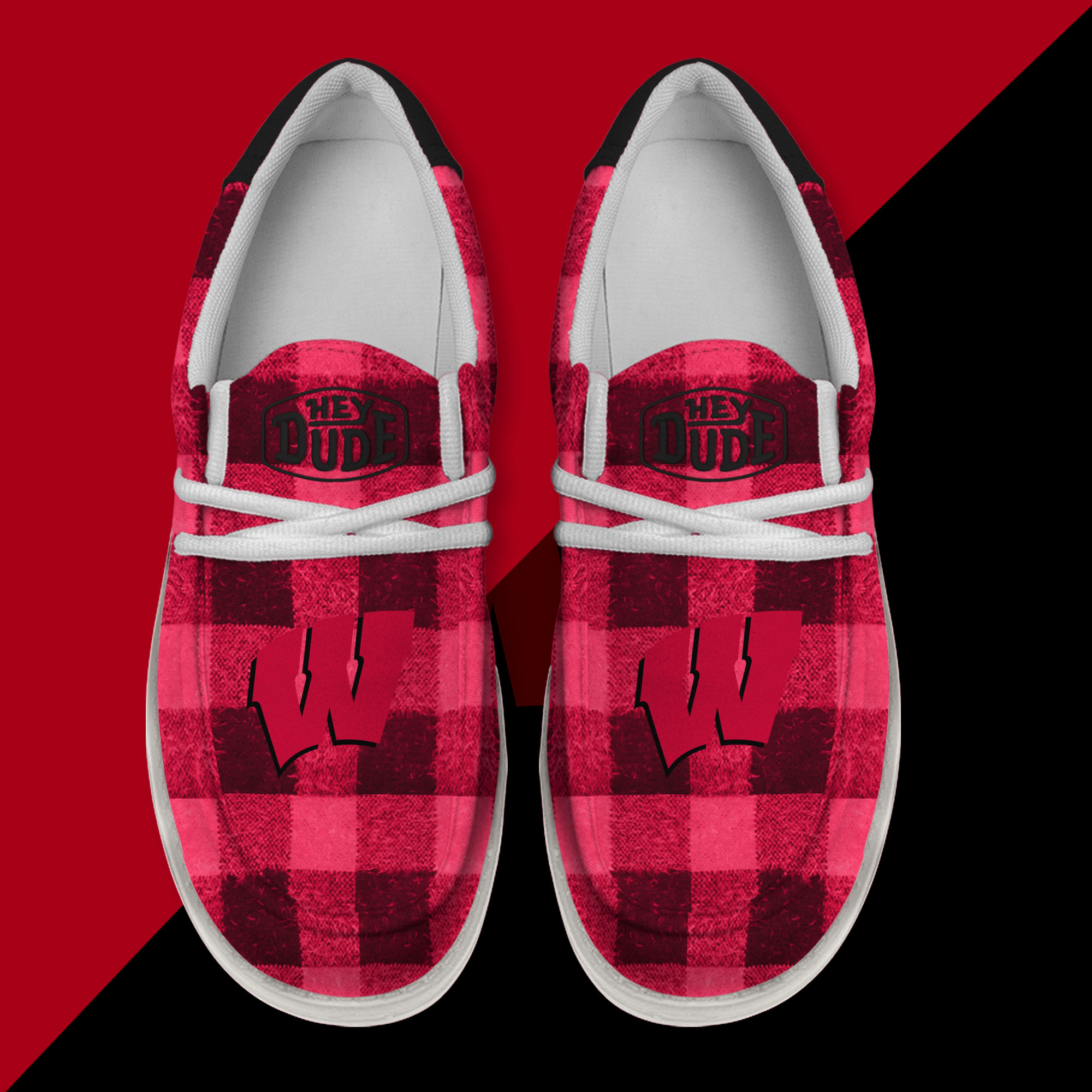 Wisconsin Badgers Personalized Hey Dude Shoes For Men And Women ST9359