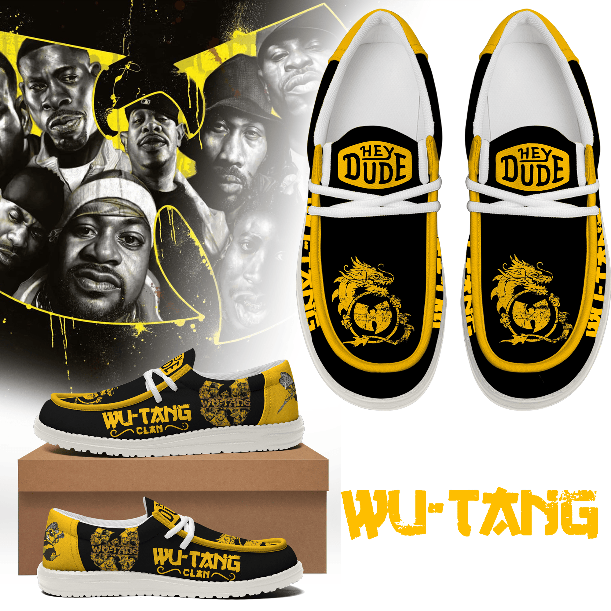 Wu-Tang Clan Personalized Hey Dude Shoes For Men And Women ST6164