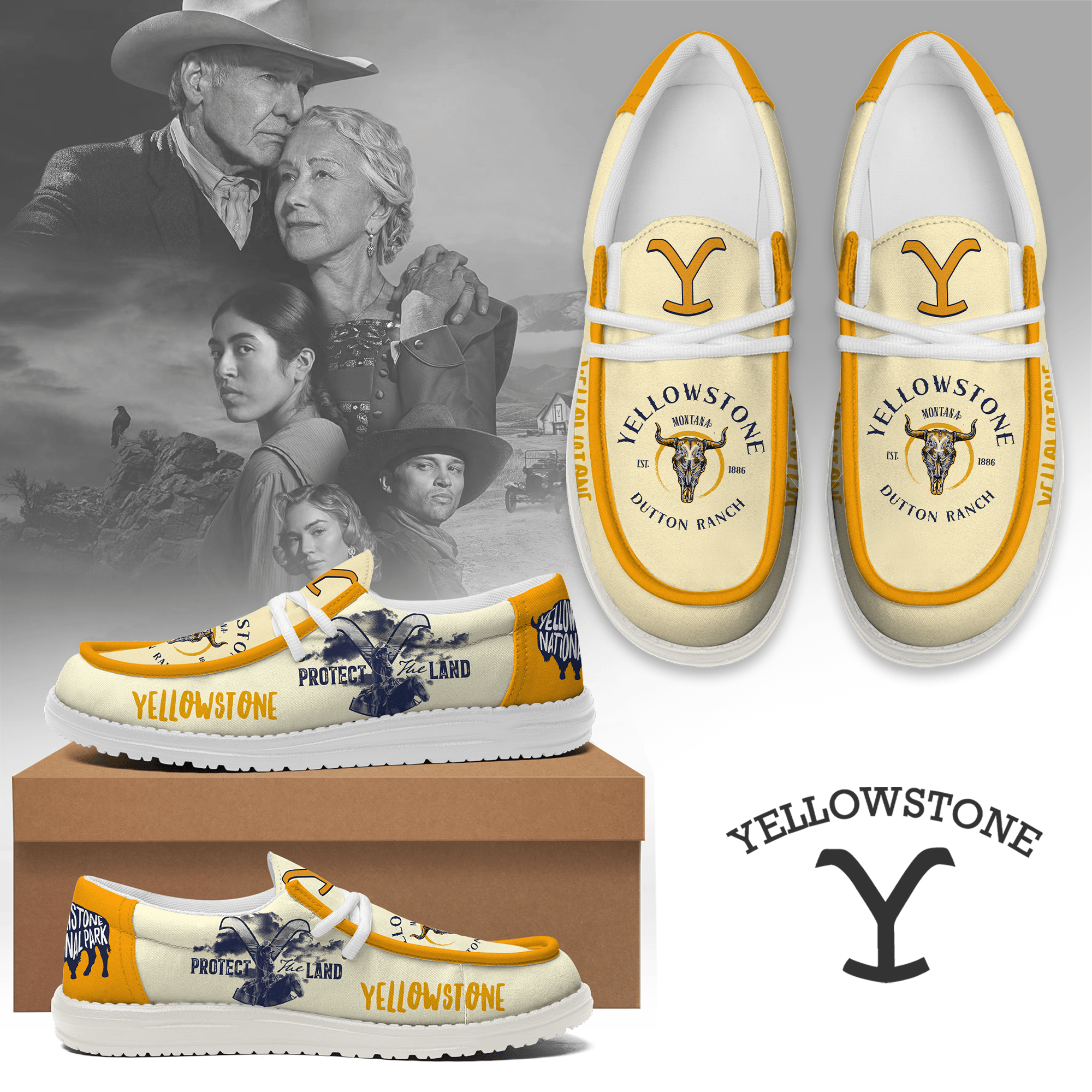 Yellow Stone Hey Dude Shoes For Men And Women ST5972