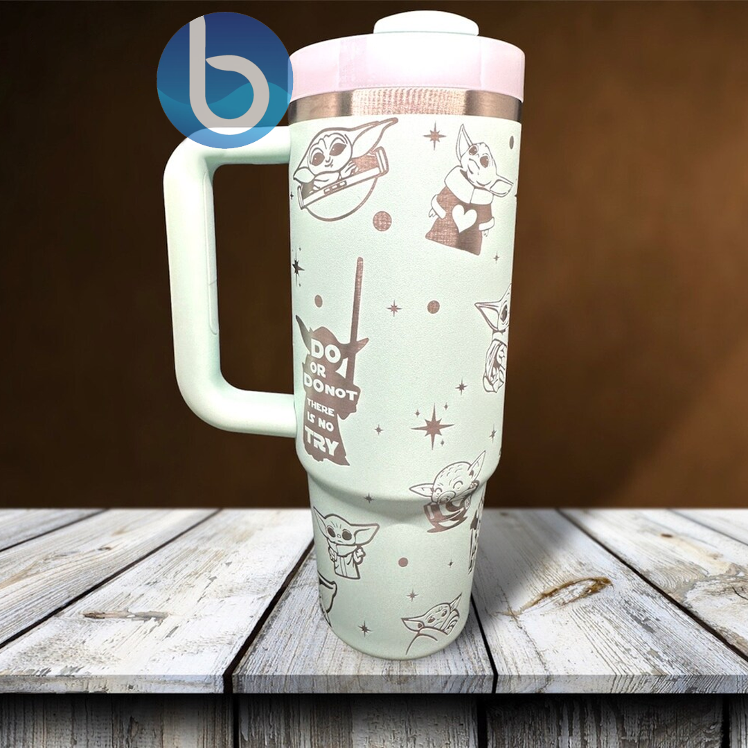 Yoda Star Wars Movies Stanley Tumbler With Handle Personalized Name St2568